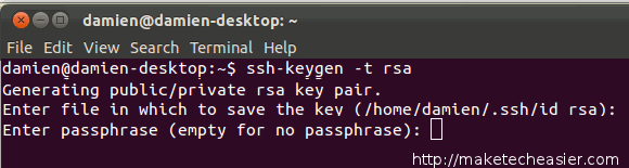 Linux generate rsa key